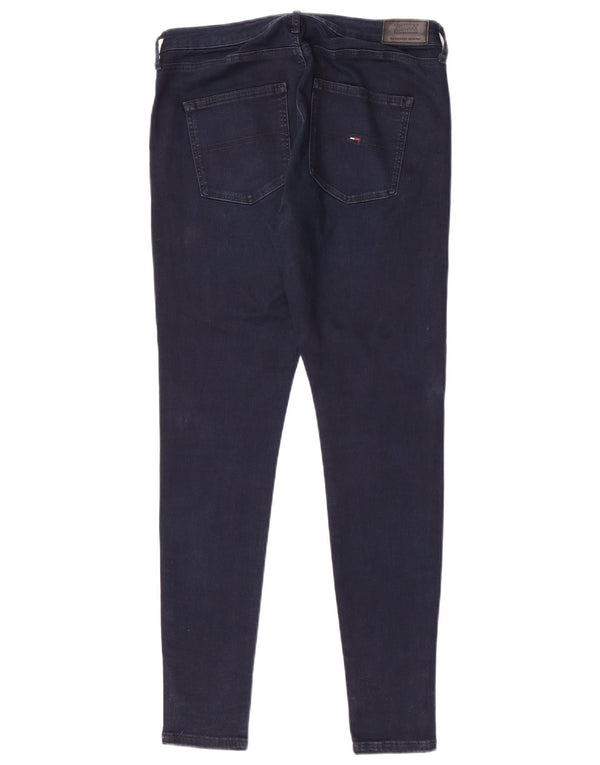 Blugi skinny pentru femei cu talie înaltă Tommy Hilfiger L31 L32 bumbac bleumarin
