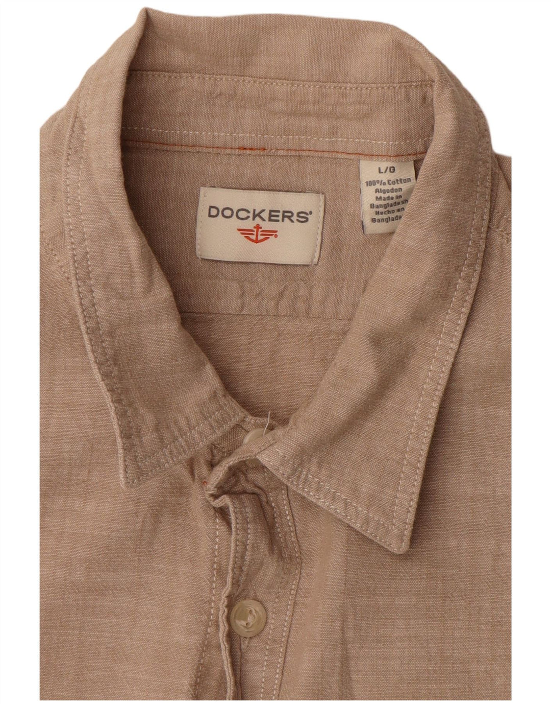 Cămașă de flanel pentru bărbați Dockers, mare, bej, bumbac