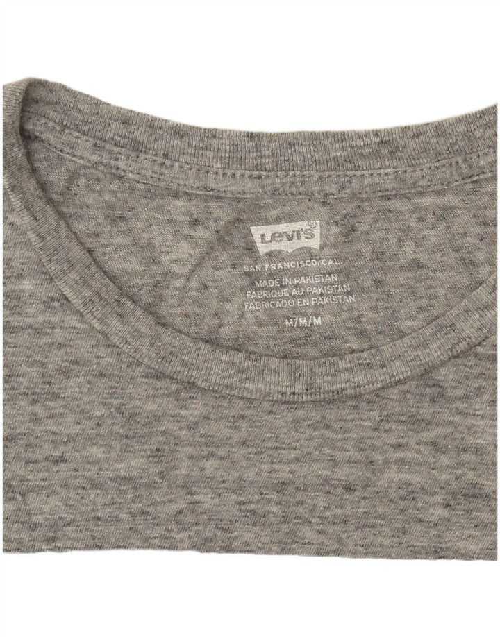 Tricou cu grafic Levi's pentru femei Top UK 14 Medium Grey Flecked Logo