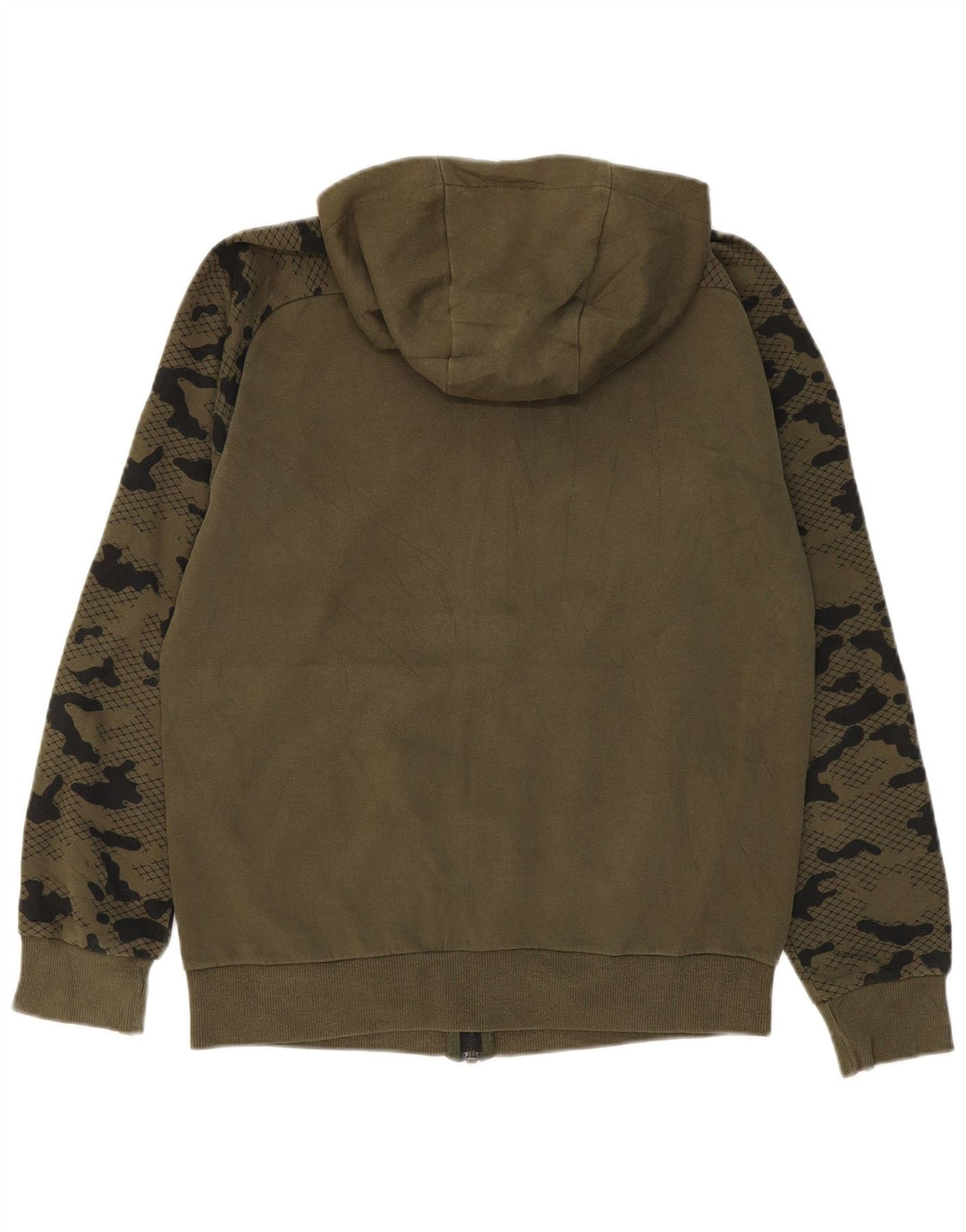 Pulover PUMA pentru bărbați, cu fermoar, camuflaj kaki mic