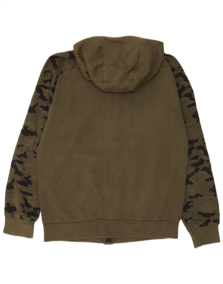 Pulover PUMA pentru bărbați, cu fermoar, camuflaj kaki mic