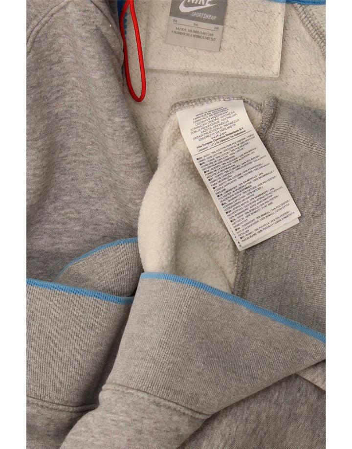 Pulover Nike pentru bărbați, cu fermoar, bumbac, gri mediu