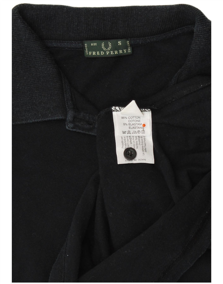 FRED PERRY Tricou polo pentru femei UK 8 mic bumbac negru