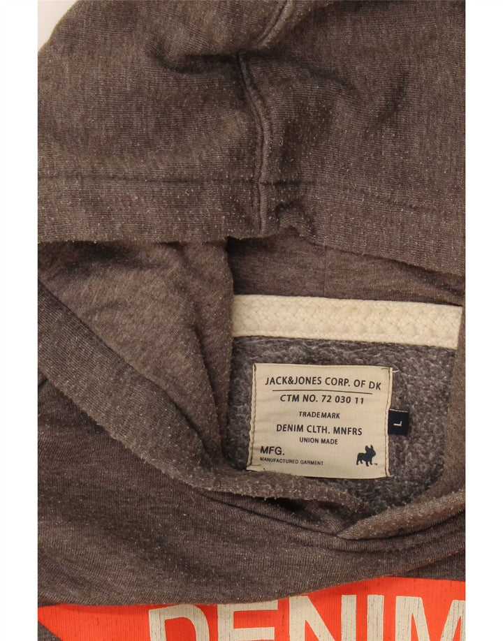 Pulover Jack & Jones pentru bărbați cu capota, mare, gri