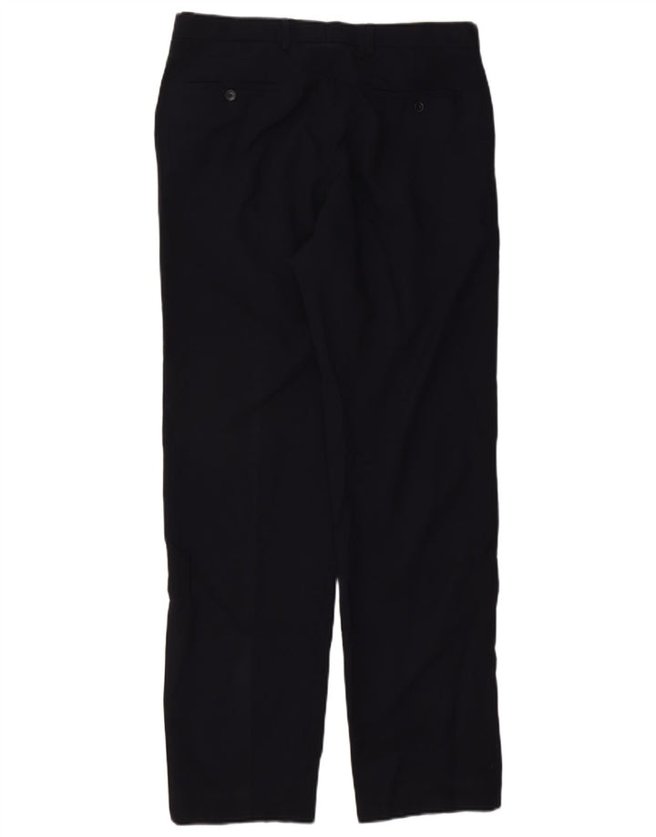 Pantaloni de costum obișnuiți, drepti, pentru bărbați, Marks & Spencer, L34 L33, bleumarin