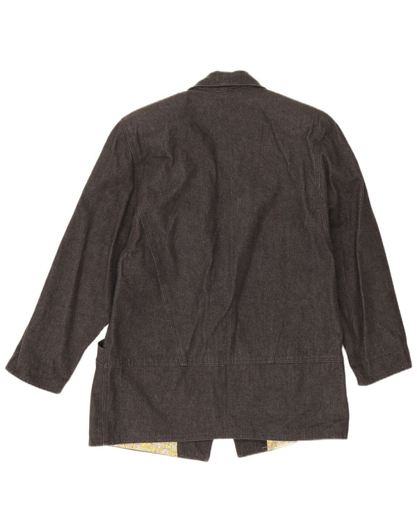 Blazer vintage pentru femei cu 1 nasture, UK 16, mare, gri