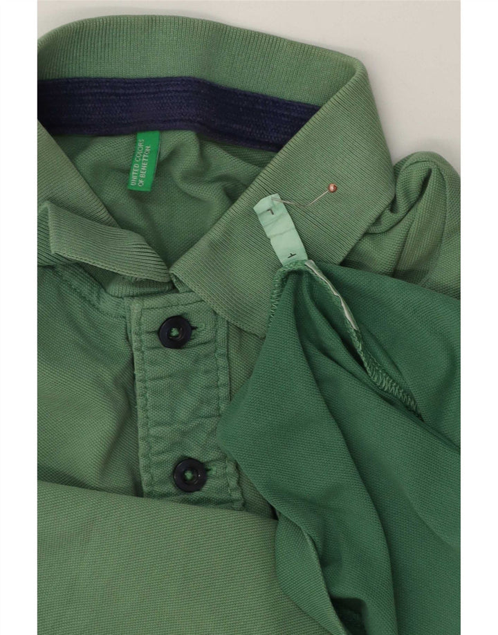 Tricou polo Benetton pentru bărbați, verde mare