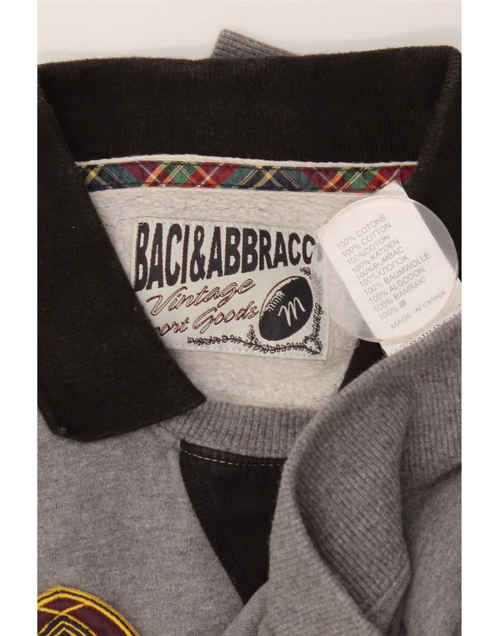 BACI & ABBRACCI Hanorac grafic pentru bărbați Pulover Medium Gri Colorblock