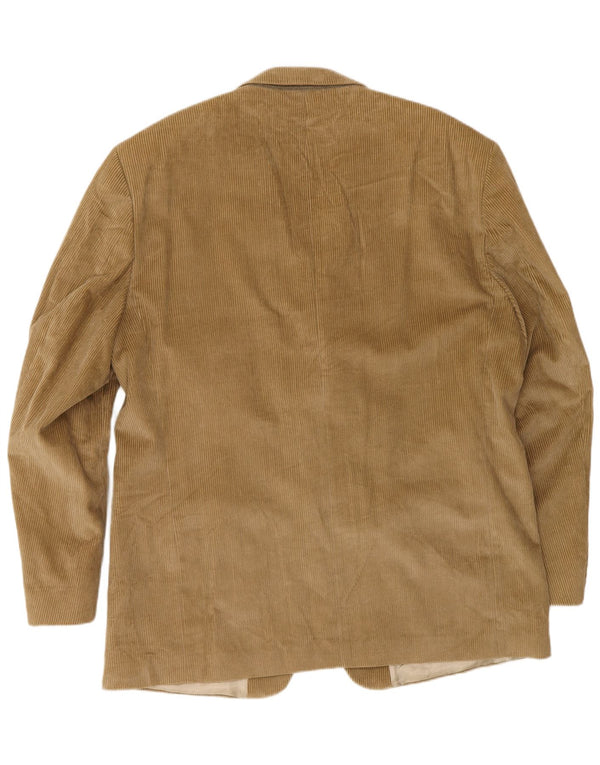 Jachetă pentru bărbați Kartel din velur cu 3 nasturi, UK 46 3XL, bumbac maro