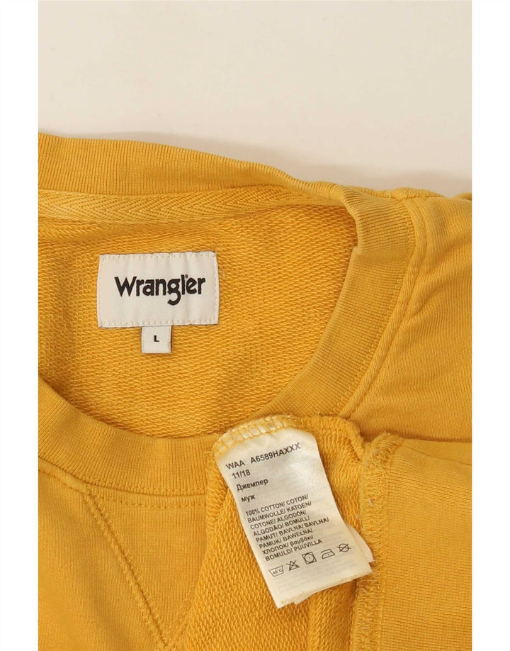 Hanorac pentru bărbați Wrangler Jumper mare din bumbac galben