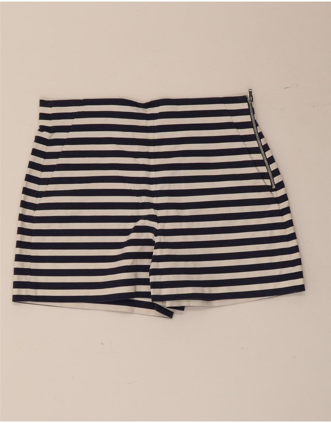 Pantaloni caldi pentru femei Zara Medium W28 Bleumarin, bumbac cu dungi