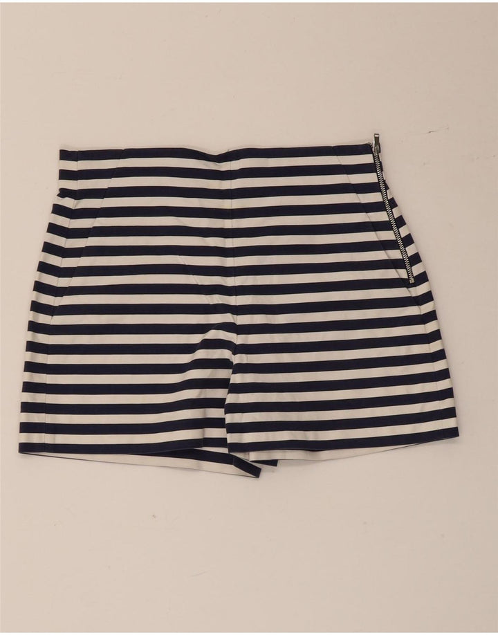 Pantaloni caldi pentru femei Zara Medium W28 Bleumarin, bumbac cu dungi