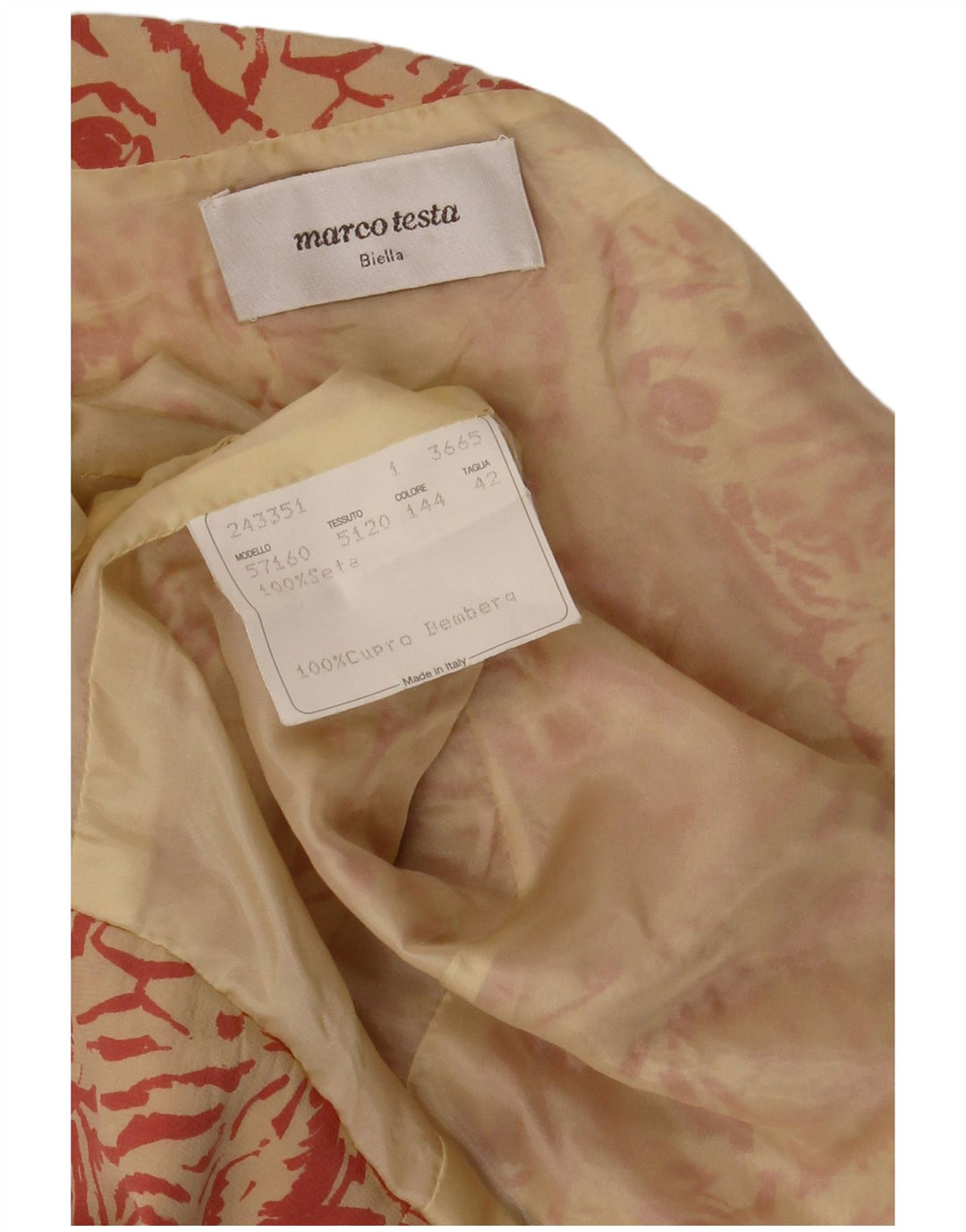 MARCO TESTA Jachetă Blazer pentru Damă cu 3 Nasturi IT 42 Medium Bej Animal Print