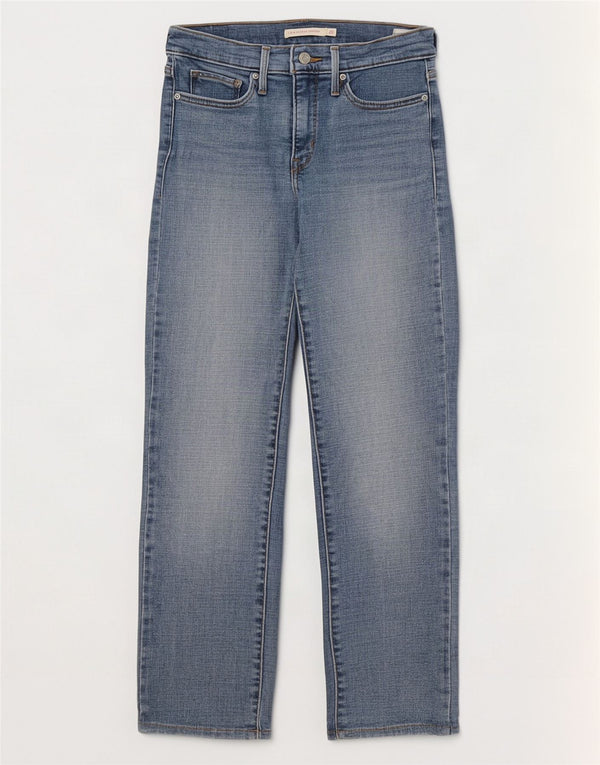 Levi's Womens 314 Shaping Straight Jeans W28 L27 Blue Cotton