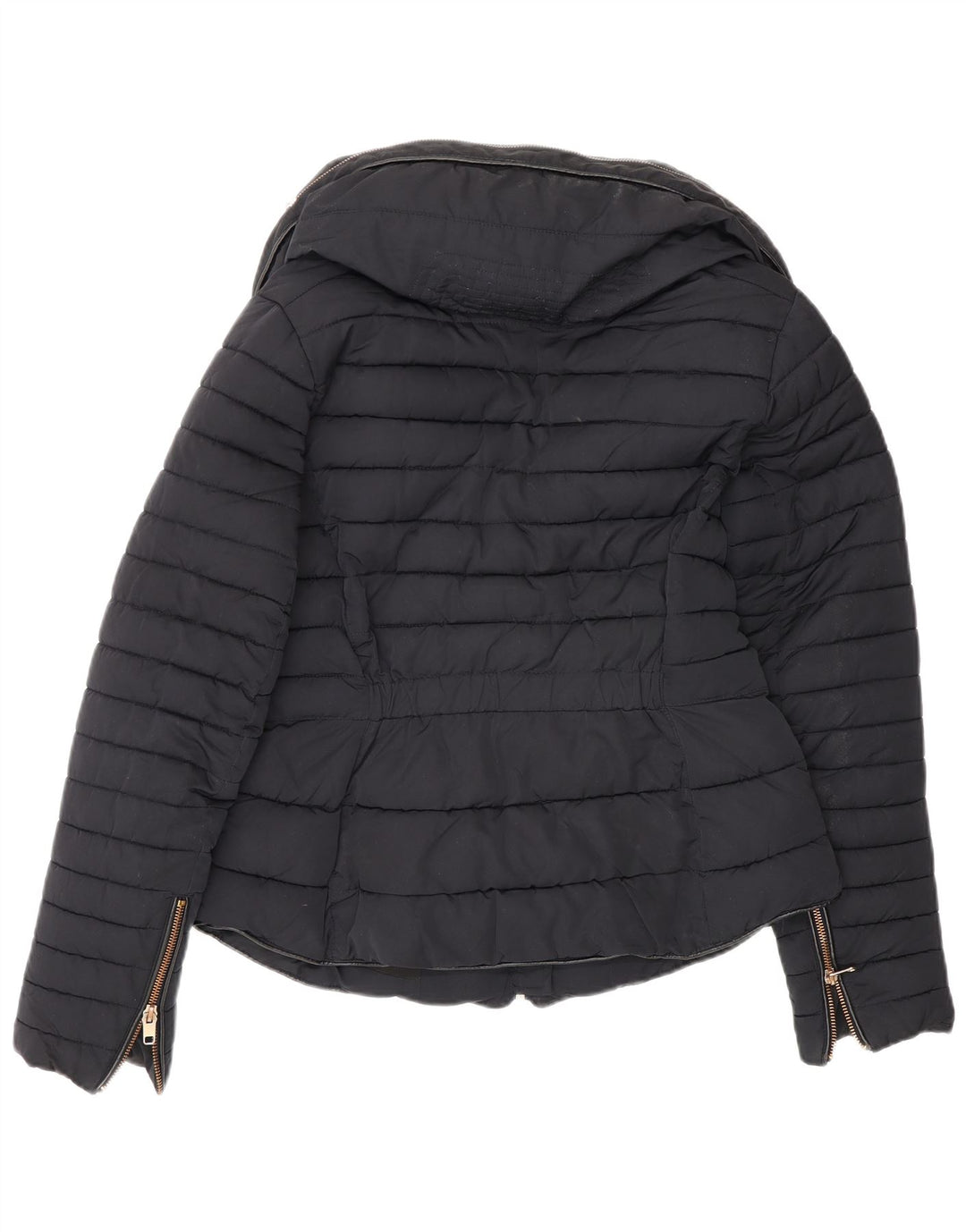 Jachetă căptușită pentru femei Zara UK 12 Medium Bleumarin Poliester