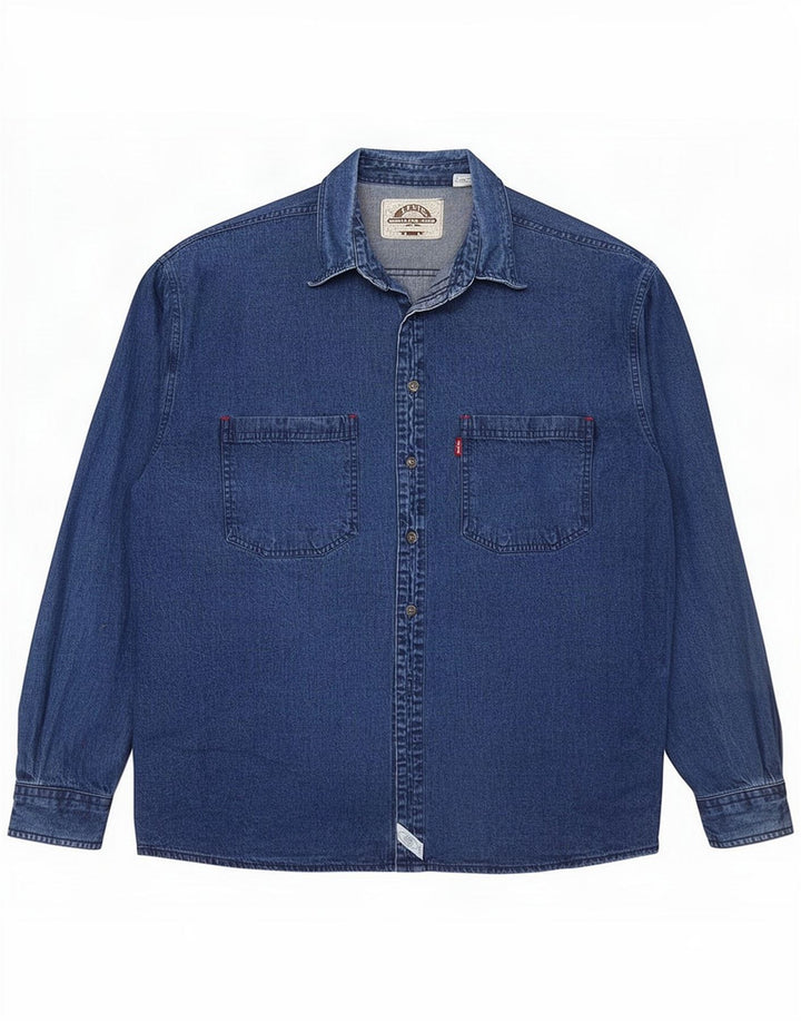 Camasa de blugi pentru barbati Levi's, bumbac mare albastru