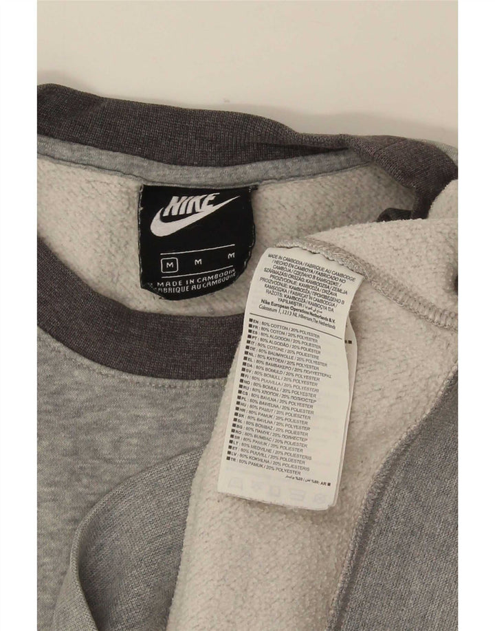 Pulover Nike pentru bărbați, bumbac cu pete, gri mediu