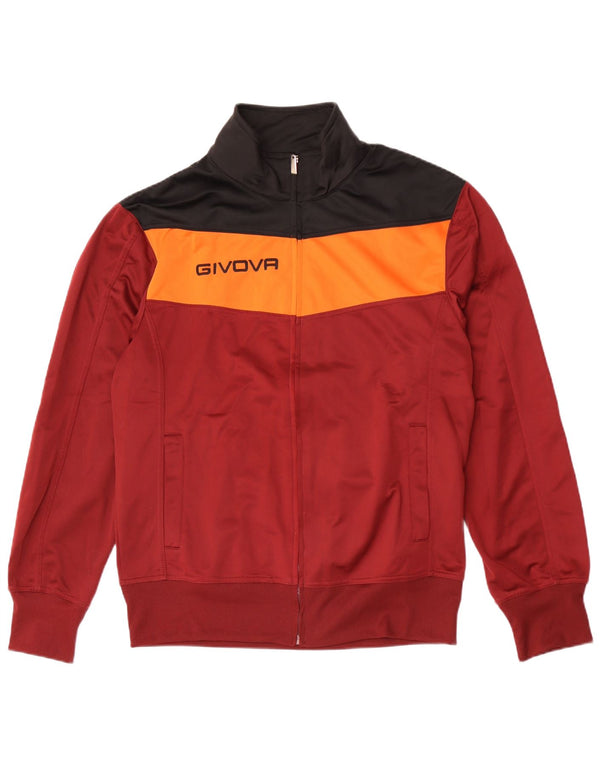 Givova Trening grafic pentru bărbați Jachetă de top XL Bordeaux Poliester color bloc