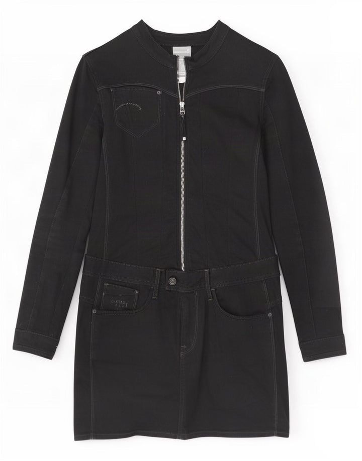 Rochie de bază cu mânecă lungă pentru femei G-Star UK 12 Bumbac mediu negru