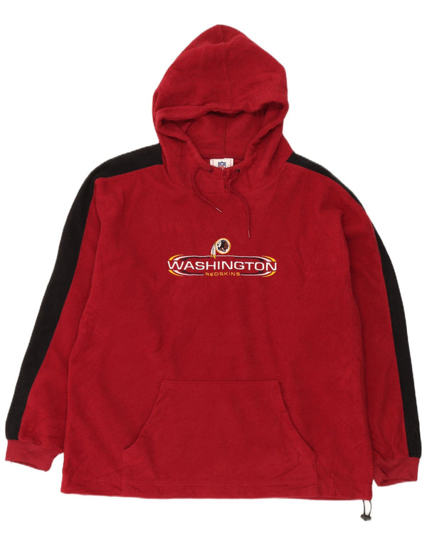 Pulover cu glugă cu fleece grafic NFL Redskins pentru bărbați XL Burgundy Colorblock
