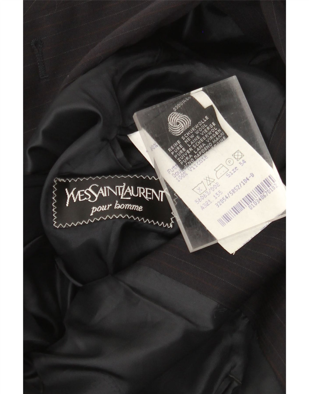 Jachetă blazer Yves Saint Laurent pentru bărbați IT 54 2XL bleumarin cu dungi