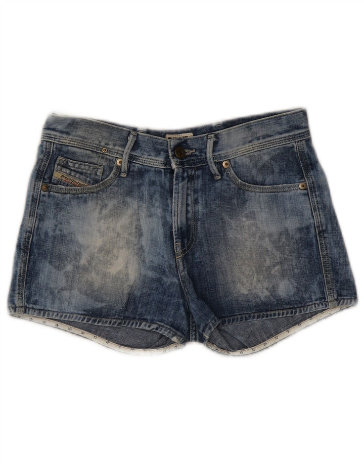 DIESEL Pantaloni scurți din denim pentru femei Acid Wash W25 XS Bumbac albastru