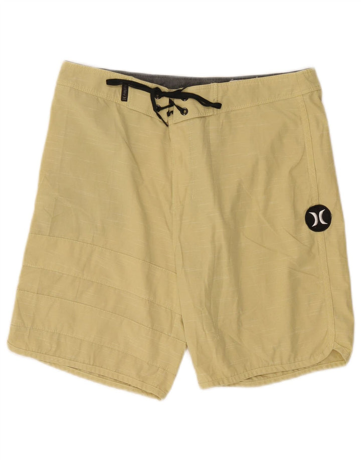 Pantaloni scurți de înot Hurley Phantom pentru bărbați, poliester galben mic