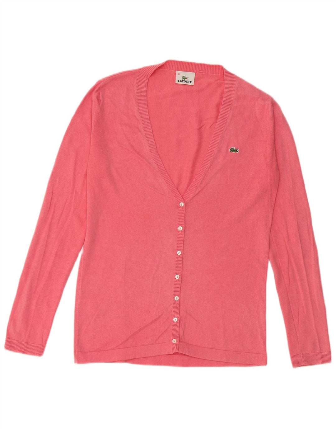 Pulover cardigan pentru femei Lacoste EU 36 Bumbac roz mic