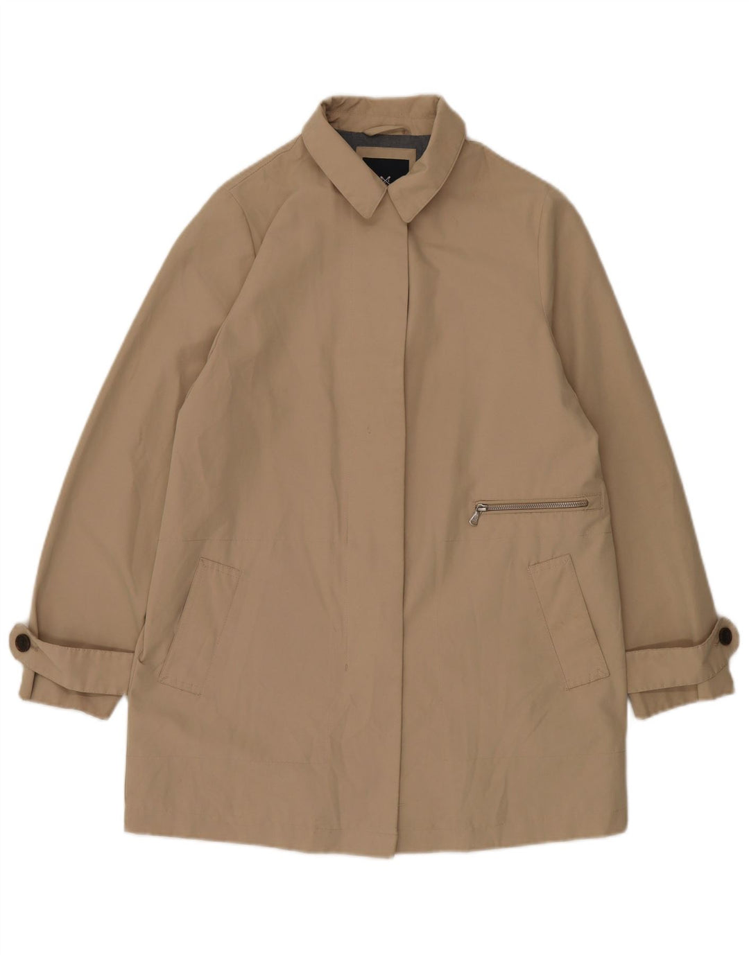Crew Clothing Palton pentru femei UK 12 Medium Beige Bumbac