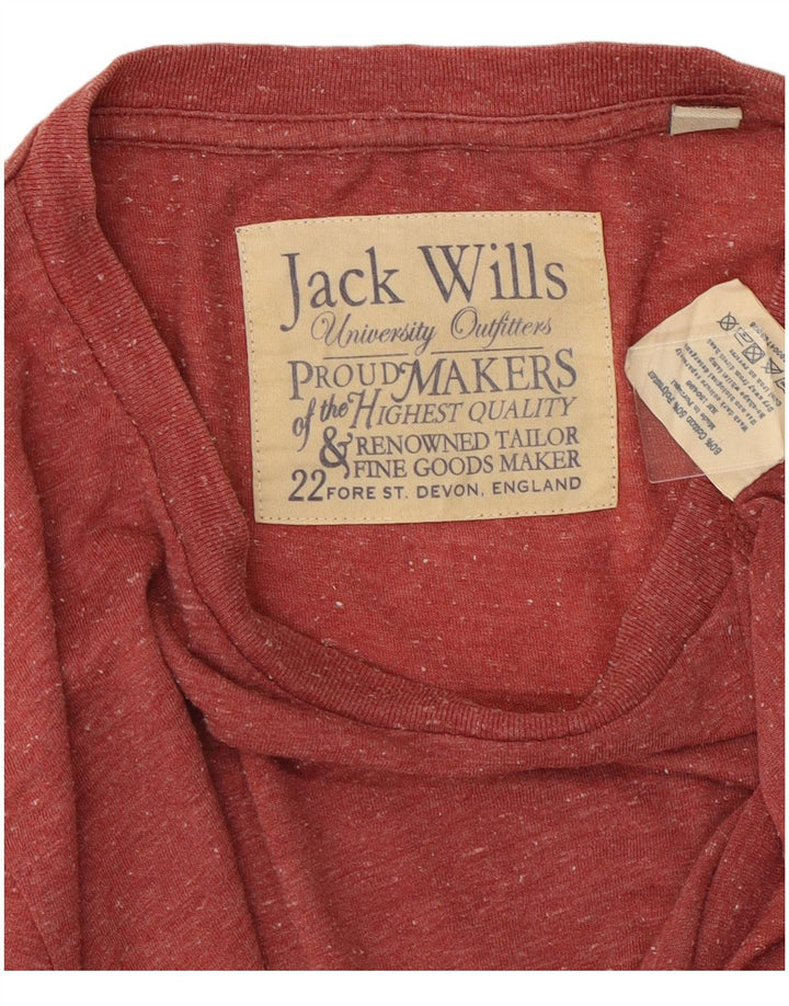 Tricou Jack Wills pentru bărbați Top mediu roșu bumbac cu pete