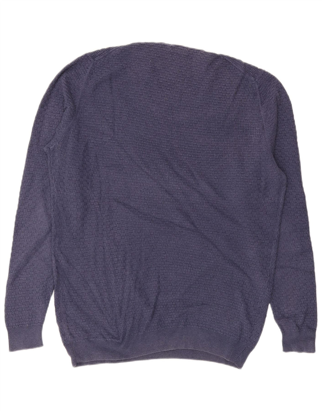 MASSIMO DUTTI Pulover pentru bărbați cu gât crew pulover XL bumbac albastru