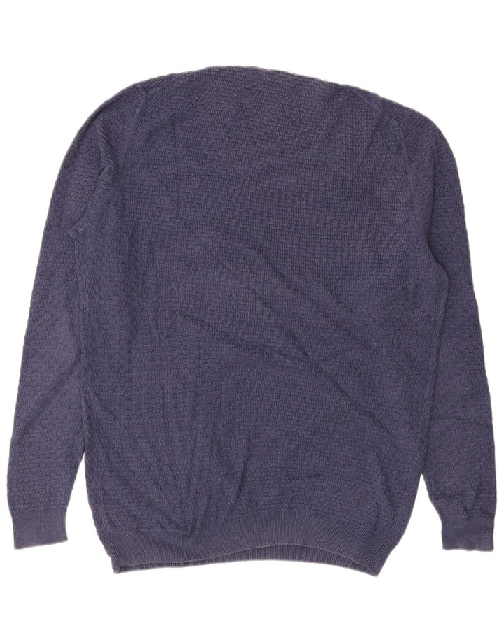 MASSIMO DUTTI Pulover pentru bărbați cu gât crew pulover XL bumbac albastru