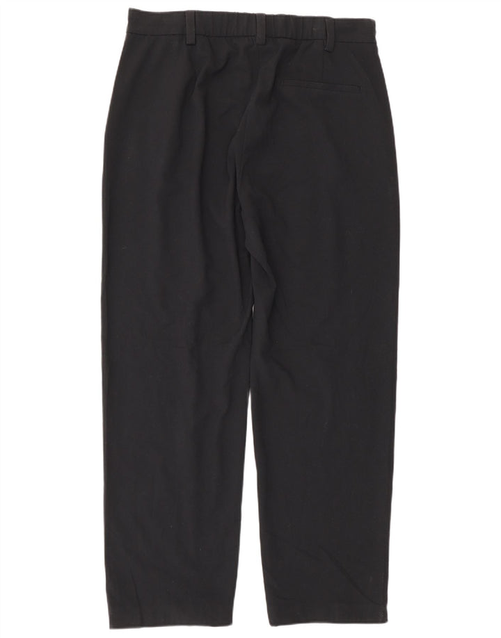 Pantaloni de costum obișnuiți pentru femei Marks & Spencer UK 14 Medium L32 L29 Negru