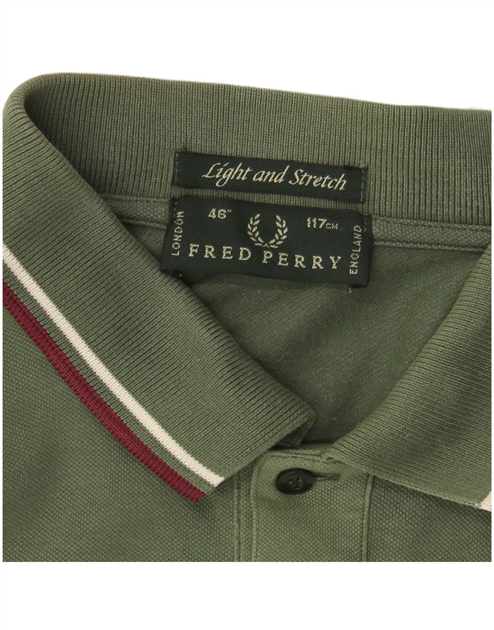 FRED PERRY Tricou polo pentru bărbați, verde mare
