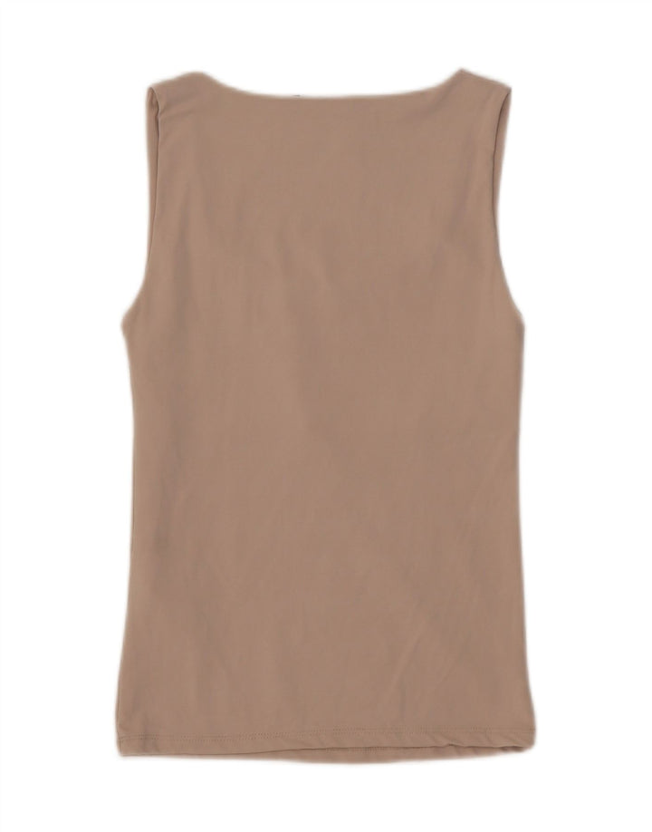 Vest Vest Top Femei Zara UK 12 Medium Bej Poliamidă
