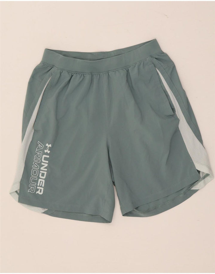 Pantaloni scurți sport grafic Under Armour pentru bărbați, verde mediu, color block