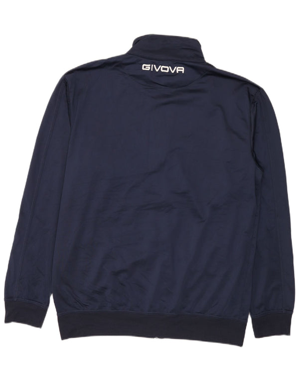 Jachetă de trening grafică Givova pentru bărbați, 4XL, bleumarin, color block