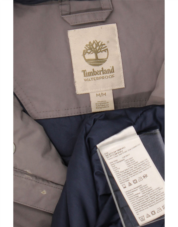 TIMBERLAND Mens Hooded Parka Jacket UK 38 Medium Grey Nylon Vintage Timberland and Second-Hand Timberland from Messina Hembry 