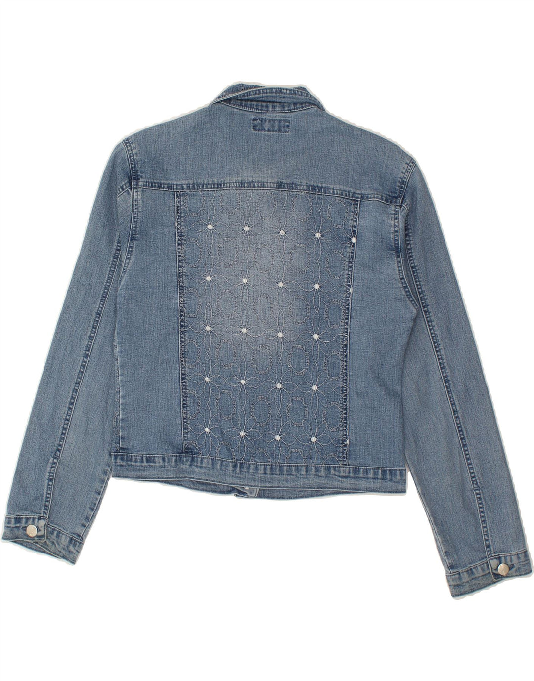 VINTAGE Womens Denim Jacket UK 10 Small Blue Vintage Vintage and Second-Hand Vintage from Messina Hembry 