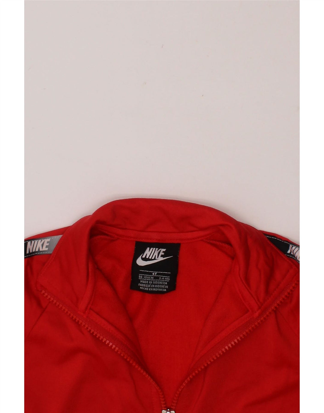 NIKE Girls Graphic Tracksuit Top Jacket 3-4 Years Red Colourblock Vintage Nike and Second-Hand Nike from Messina Hembry 