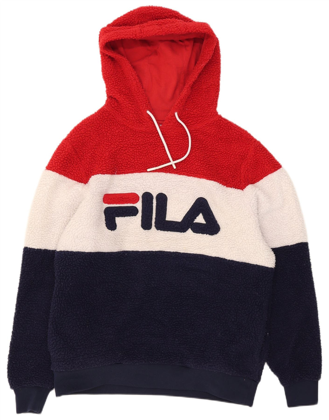 Pulover FILA pentru bărbați, cu glugă, fleece, mediu, multicolor