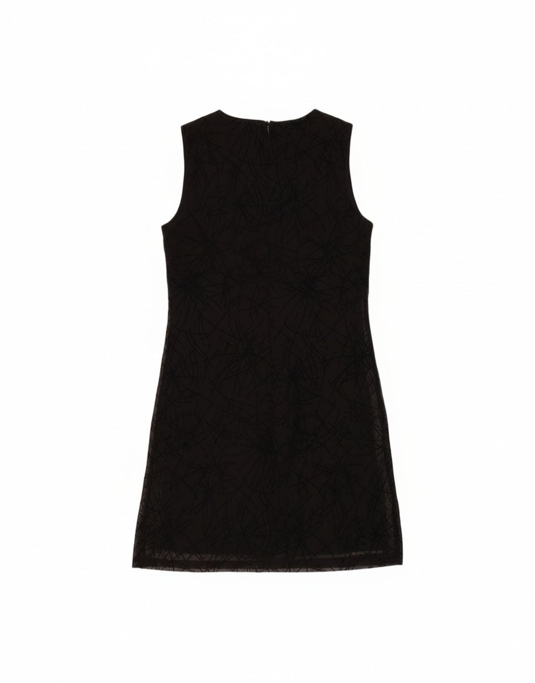 STEFANEL Womens Sleeveless Shift Dress UK 12 Medium Black Geometric