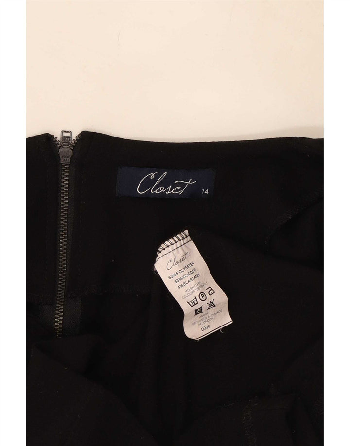 CLOSET Rochie teacă pentru femei UK 14 Poliester mediu negru