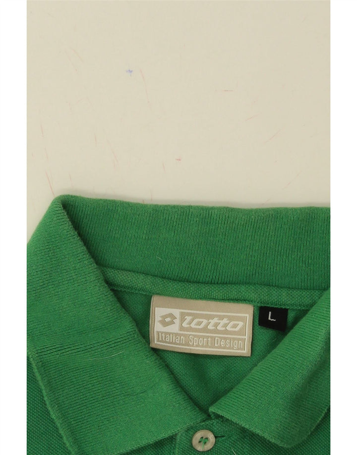LOTTO Boys Polo Shirt 13-14 Years Large Green Vintage Lotto and Second-Hand Lotto from Messina Hembry 