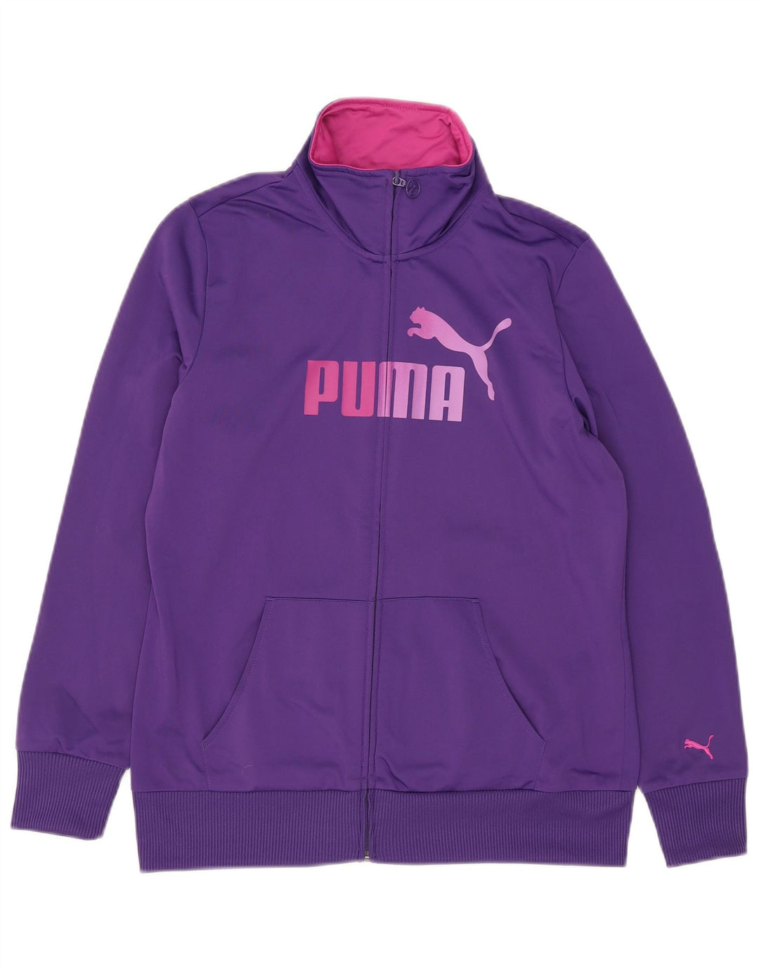 Jachetă de top cu trening grafic Puma pentru femei UK 16 Large Violet