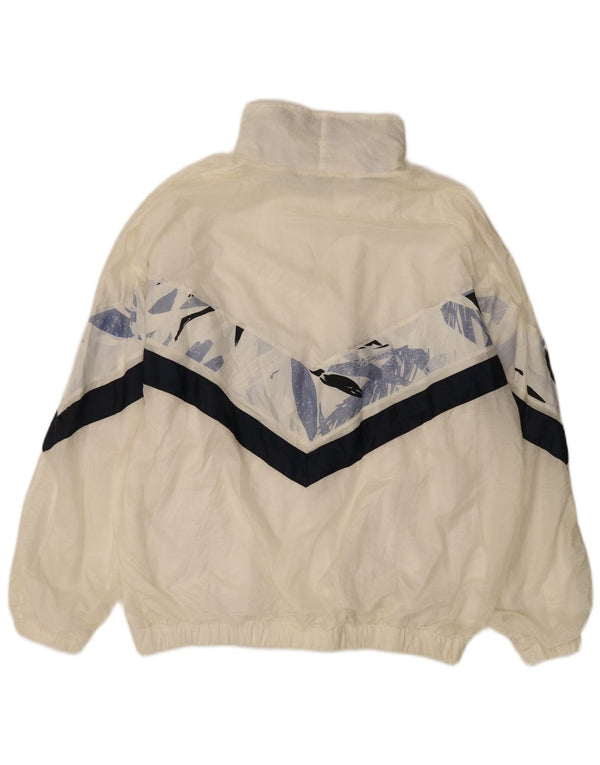 Jachetă de trening vintage pentru bărbați, IT 56 XL, alb, bloc de culoare