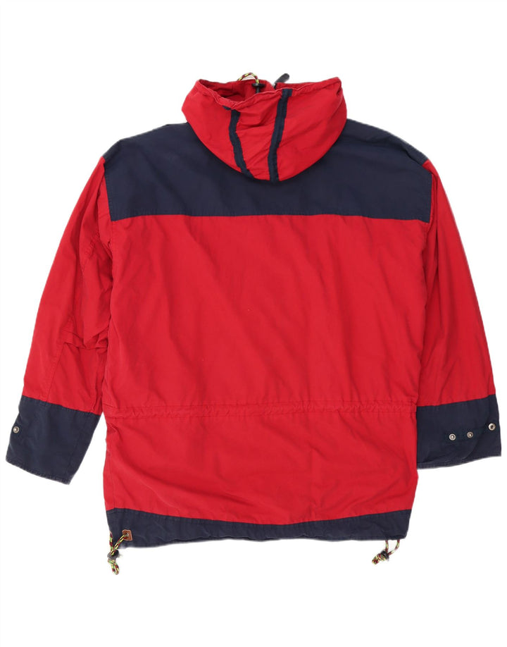 Jachetă anorak cu glugă pentru bărbați NORHEIM UK 40, mare, roșu, bumbac color bloc