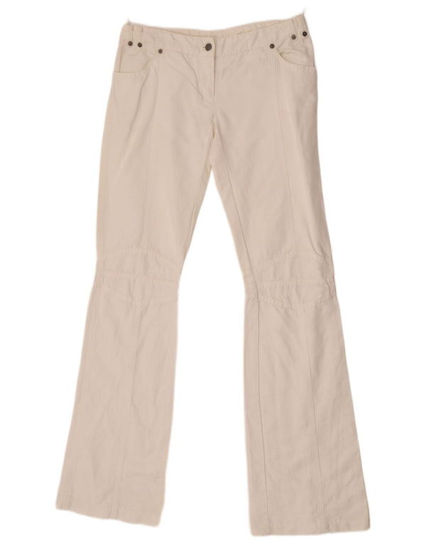 Patrizia Pepe Pantaloni casual pentru femei cu talie joasă IT 42 Medium W28 L34 Off Whi