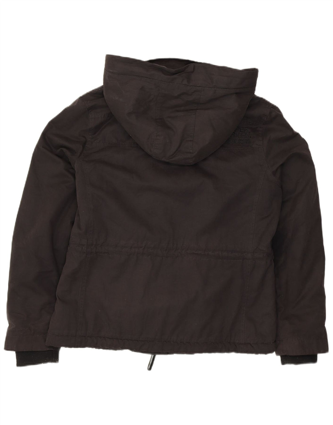 SUPERDRY Windparka Jachetă Windbreaker cu glugă pentru femei UK 16 Large Black