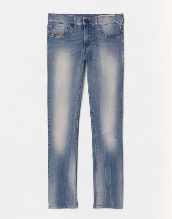 Diesel Womens Distressed Super Slim Jeans W29 L28 Blue Cotton